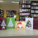 Kartki świąteczne zrobione przez uczestników konkursu na świąteczna kartkę